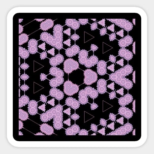 Kaleidoscope of Floating Purple Mandalas Sticker